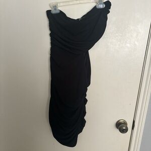 Zara Black One-Shoulder Dress